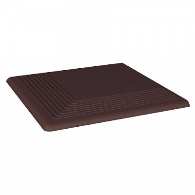 Керамическая плитка Paradyz Клинкер Natural Brown ступень угловая гладкая рифленая 30x30 Керамическая плитка Paradyz Клинкер Natural Brown ступень угловая гладкая рифленая 30x30