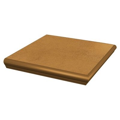 Керамическая плитка Paradyz Клинкер Aquarius Beige ступень с капиносом угловая 33x33