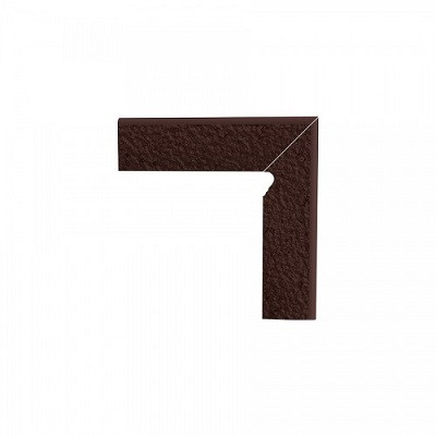Керамическая плитка Paradyz Клинкер Natural Brown плинтус правый B+A структурный 8.1x30