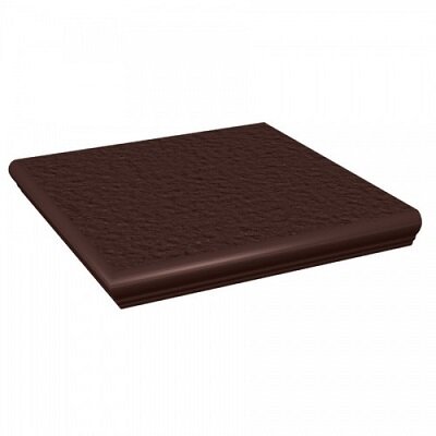 Керамическая плитка Paradyz Клинкер Natural Brown ступень с капиносом угловая структурная 33x33 Керамическая плитка Paradyz Клинкер Natural Brown ступень с капиносом угловая структурная 33x33
