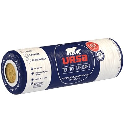 Утеплитель Ursa ТеплоСтандарт (2х6560х1220х50мм) 16м2 Утеплитель Ursa ТеплоСтандарт (2х6560х1220х50мм) 16м2