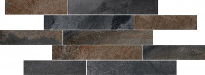 Керамическая плитка Vitra Vulcano Резаный Бордюр Базальт Матовый Ректификат 28х79