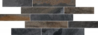 Керамическая плитка Vitra Vulcano Резаный Бордюр Базальт Матовый Ректификат 28х79